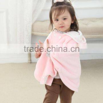 Lovelybabies Fashion Girls Button Cloak Long Sleeve Hooded Cape Coat Cloak photo-3
