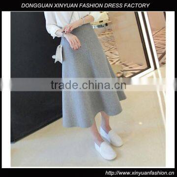 Custom Autumn Skirts Casual Women Long Woolen A-line Skirts,Fashion Thick Winter Woolen Long Skirts For Women