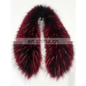 2016 top grade jumbo raccoon fur collar all-match fur collar for lady coat