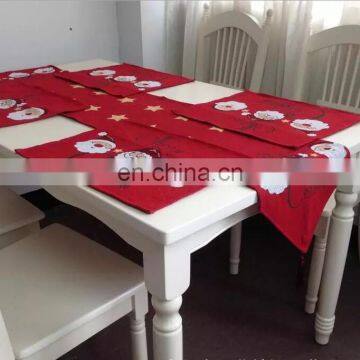 Wholesale Christmas Polyester and Cotton Table Runner With Placemats