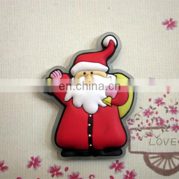 3D Father Christmas fridge magnet, rubber Santa Claus refrigerator magnet