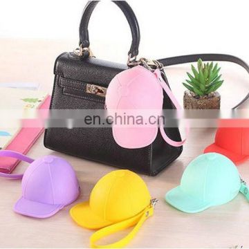 Waterproof durable baseball hat design silicone zipper purse