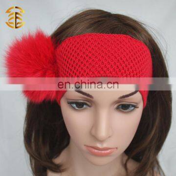 Genuine Fox Fur Ball Elastic Hair Band Mixed Colors Fur Head Band