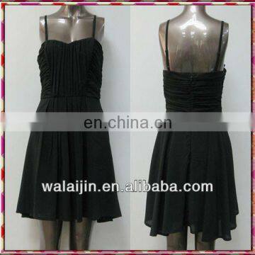 Woman's hot design black night dress