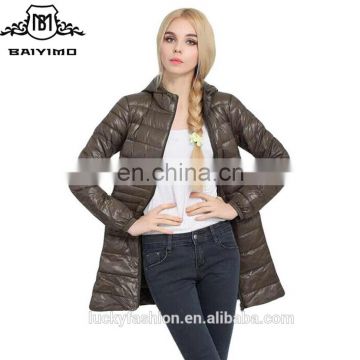 2016 BAIYIMO Women's Outwear Hooded Jackets Lightweight Down Coat