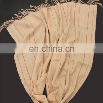 2016 Fashionable Autumn Winter Stripes Lambs Wool Scarf Men Women Long Tassel Infinity Wool Scarves Shawls photo-5