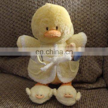 30cm big yellow plush duck bath toy for baby