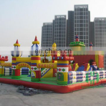 HI China Colorful commercial slide castle combo inflatable park amusements