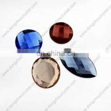 Sapphire Round Flat Back Glass Stones for Jewelry Accessories