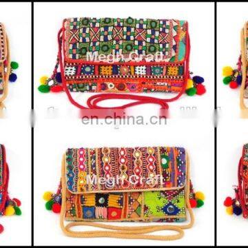 Boho banjara clutch bag- Ethnic bag - Indian mirror bag- Handmade Banjara Clutch Purse Bag-Indian Banjara Clutch Ethnic Bags