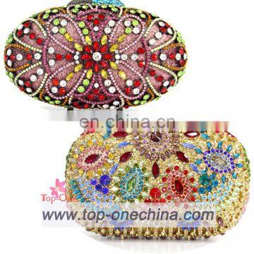 crystal evening bag/wedding bag/ clutch bag/evening bag/multicolor evening clutch handbag