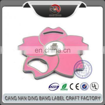 High Quality Die Cast Type OEM Logo Wedding Souvenir Custom Metal Hard Enamel Sakura Flower Shape Creative Bottle Opener