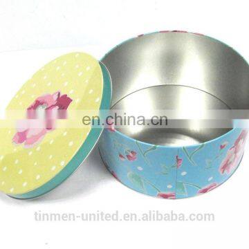 2016 Wholesale Custom Round Cake Tin Cake Packaging Tin Box photo-2