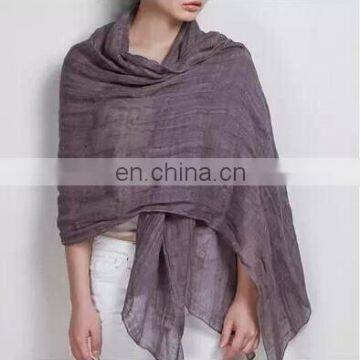 linen scarf 42s fresh comfortable natural scarf good quality single color scarf