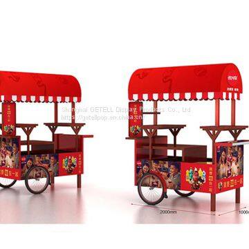 Customized promotional car shape beverage island display/ dumpbin/ standee