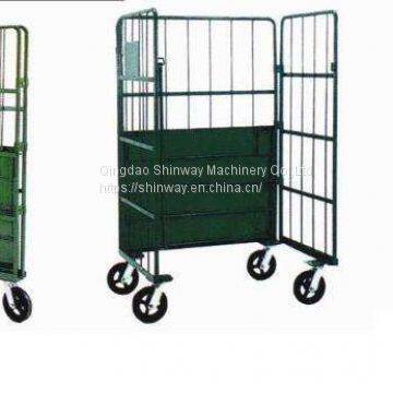 Powder coated metal foldable flexible trolley