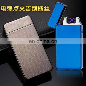 2018 hot selling double X beam arc lighter usb charged windproof cigarette lighter