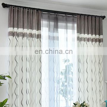 Polyester ripple printed curtains for the living room ready made