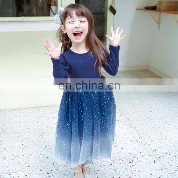 Girls Dresses 2020 New Kids Print Starry Sky Princess Dress Children's Clothes Wholesale