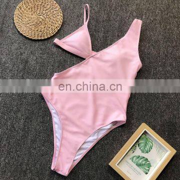 Cut Out Patchwork Hollow Swimsuit String Bikini Push Up Swimwear Bathing Suit Women Bra Maillot Une Piece Monokini