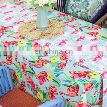 Modern Printed Indoor Outdoor 100% Polyester Spill proof Camping Picnic Rectangular Table Cloth for Wedding Party