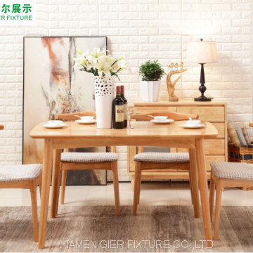 Living Room Home Furniture Elegant Rectangle Wood Dinning Kitchen Table photo-3