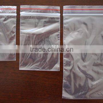 Blank LDPE Plastic Bag With Zip Lock/ Plastic Bag With Zipper