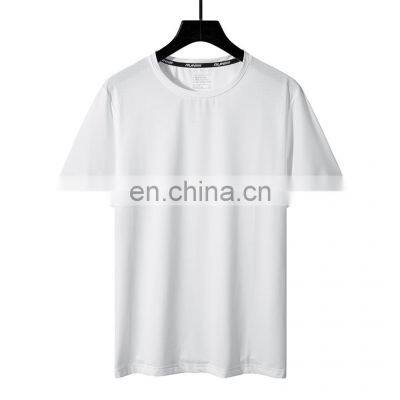 Mens Custom Solid Color Plus Size Casual Quick Dry Dress T Shirt photo-3