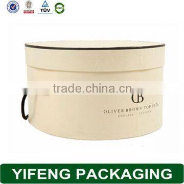 High Quality Gift Paper Packaging Round Hat Box Wholesale With Handle