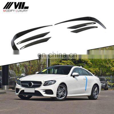 For 17-18 Mercedes Benz W213 E Class Sport Front Bumper Fog Light Garnish Trim Fins