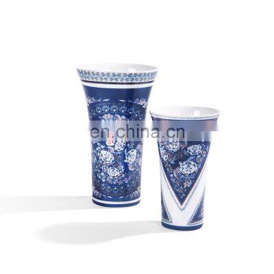 Blue and White Flower Series Chinese Dinner Plate Porcelain Home Decor Vase Jar Dinnerware Set and Tea Set photo-3