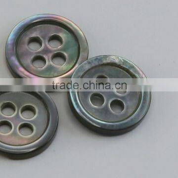 Black M.O.P. Shell 4-hole Button photo-3