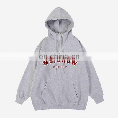 high quality unisex custom printed logo1/4 zip plain essential oversized hoodie