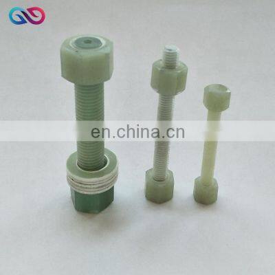 M6 M10 M12 M16 M20 M24 M32 M50 composite frp screw stem frp grp  fiberglass gre stud nuts fiberglass thread bolt