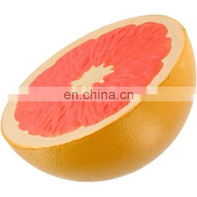 Hot selling PU foam grapefruit half shaped kids toy stress ball with logo printed