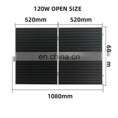China Roof Mini the Solar Panel Kit Cheap Price 120W Bifacial Folding Paneles Solares Portable Foldable Solar Panels for Home photo-4