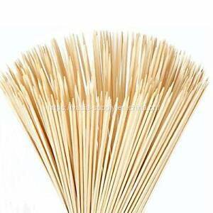 Wholesale Natural Disposable Round Bamboo Skewers 8 inch 3 mm