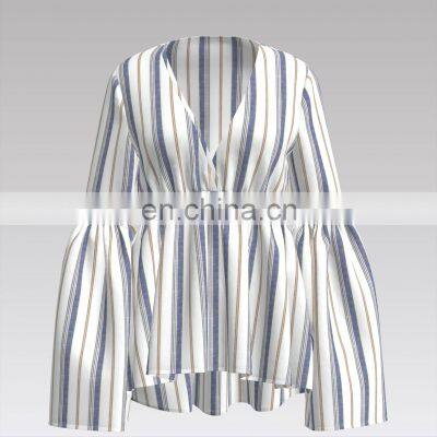 FUNCTIONAL FABRIC COTTON BLENDING YARN DYED STRIPE photo-5