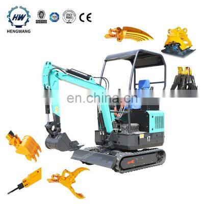 Hengwang HW17 Factory Direct Sale CE EPA Euro Diesel Engine China Hydraulic Mini Excavator Price