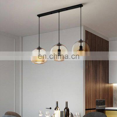 New LED Pendant Light Simple Decor Glass Hanging Lights For Home Living Room Dinning Room Loft Table Lamps