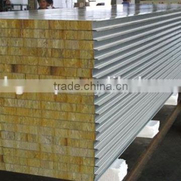 Fireproof A grade rockwool sandwich panel for exterior wall of warehouse