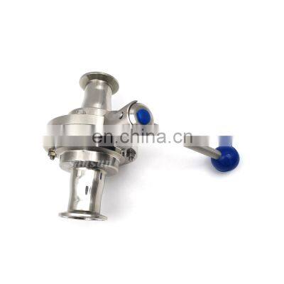 Sanitary Stainless Steel Long Type Clamp Butterfly Type Ball Valve