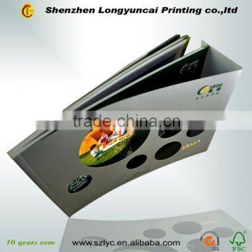 enterprice promtion daily products brochure printing with cutomized die-cut