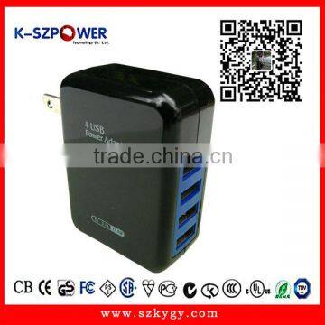 2016 G-series 15W K- 053000 4-usb ports 3g power mobile phone charger with CE UL
