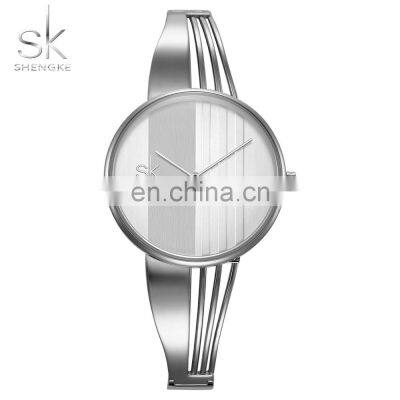 SHENGKE Silver Bracelet Watch SK Brand Fashion Watch For Ladies  K0062L