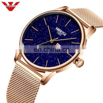 Quartz Watch Watches Stone Stainless Steel Original Quartz Fashion Japan Hot Sell Superior Slim 2020 Men Watches NIBOSI Round