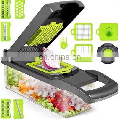 15-in-1 Vegetable Grater Onion Chopper Potato Slicer Multifunctional Veggie Chopper Food Chopper with Container