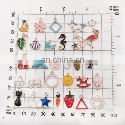 110pcs Assorted Plated Enamel Animal Plant Fruit Moon Star Random Charms Pendants for DIY Necklace Bracelet Jewelry Making photo-4