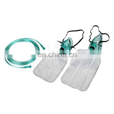 Face oxygen mask nasal non rebreather oxygen mask with bag