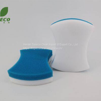 Microfibre Reused Melamine Cleaning Sponge Kitchen Scrubber Of White Color